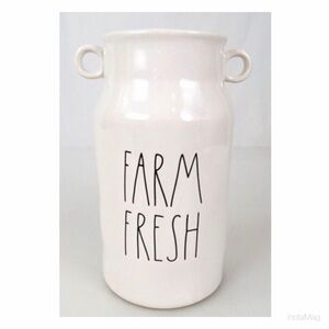 NEW New Rae Dunn Farm Fresh Milk Jug Vase Pitcher